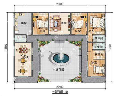 三合院平面圖|30萬自建歐式三合院，3D展示布局，再也不怕看不懂平面圖